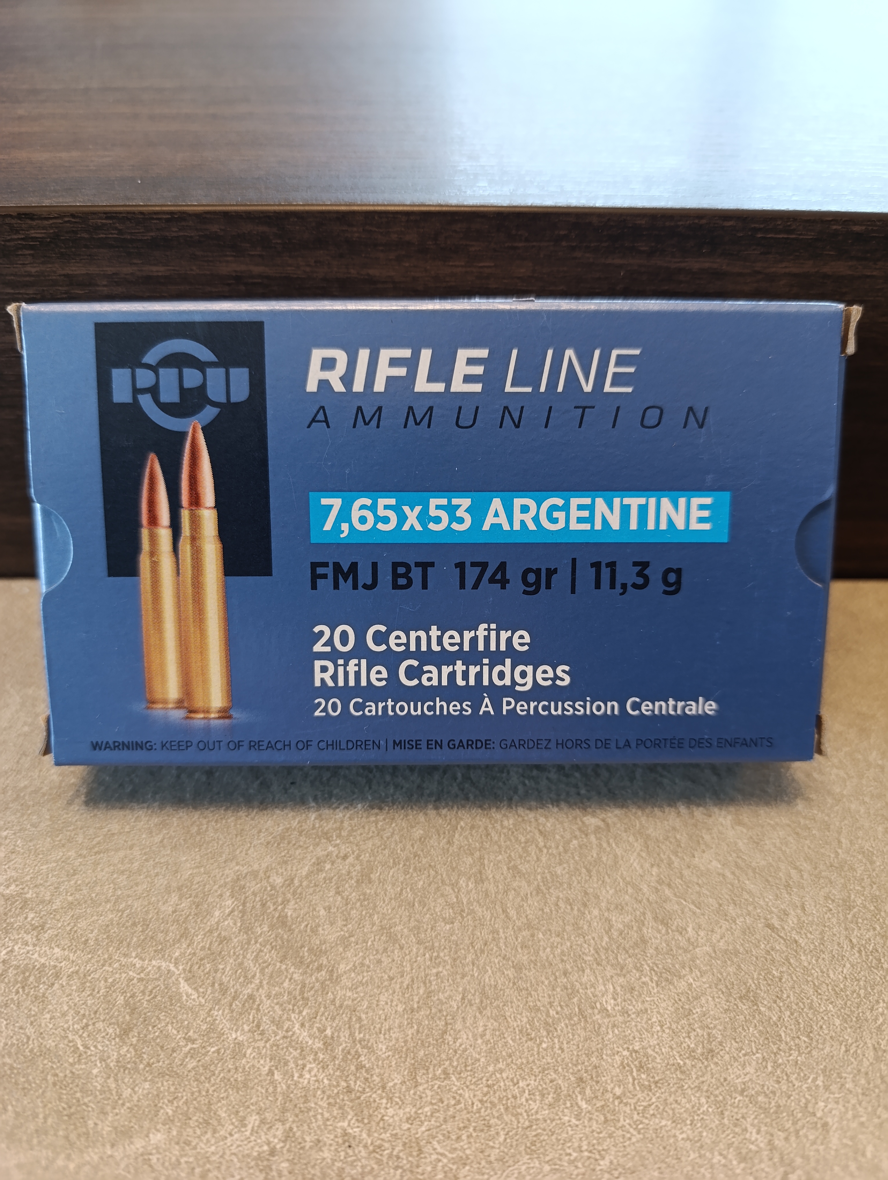PPU 7,65x53 Argentine FMJ 174grs 20er PPU 7,65x53 Argentine FMJ 174grs 20er