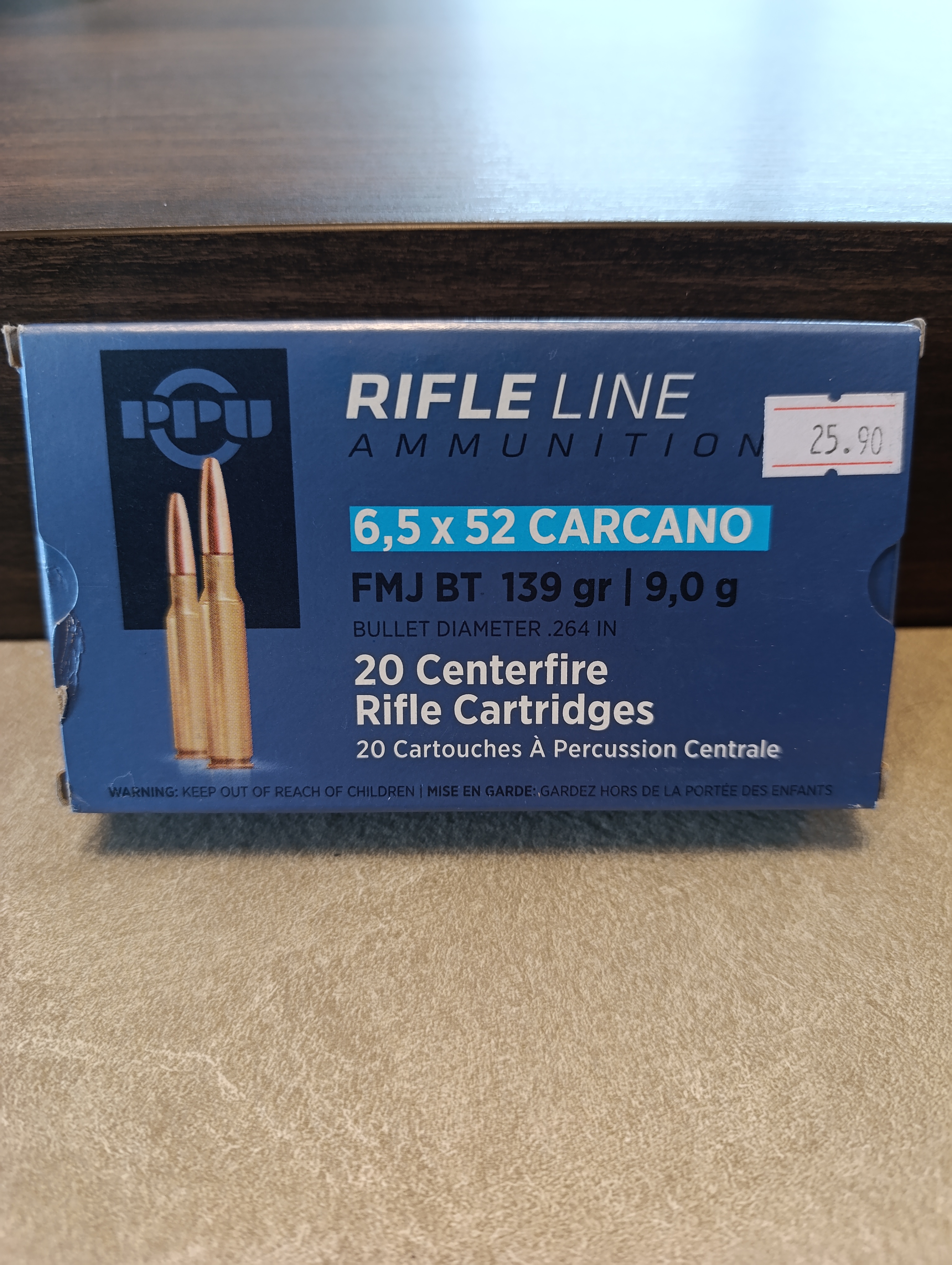PPU 6,5x52 Carcano FMJ 139grs  20er PPU 6,5x52 Carcano FMJ 139grs  20er