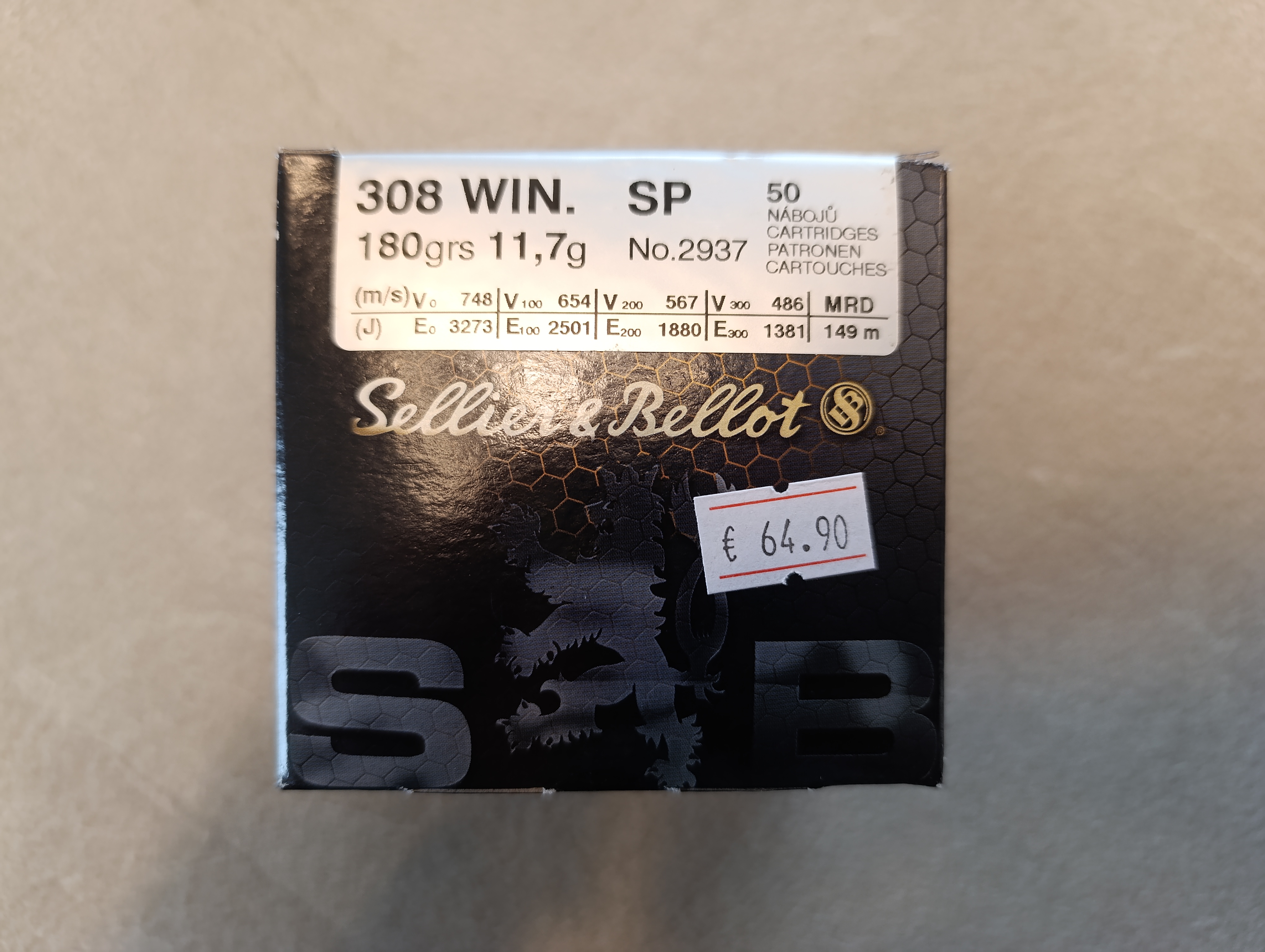S&B .308 Win SP 180grs 50er S&B .308 Win SP 180grs 50er