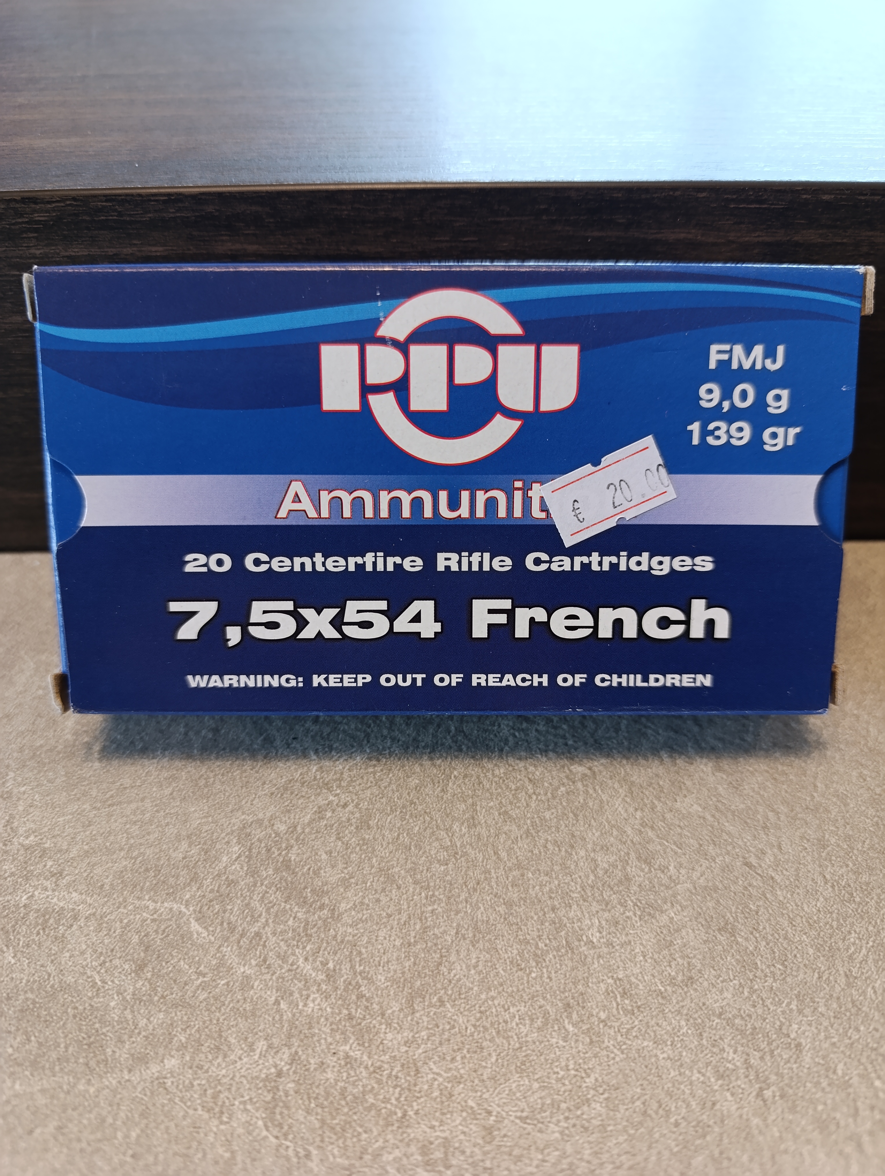 PPU 7,5x54 French FMJ 139grs  20er PPU 7,5x54 French FMJ 139grs  20er