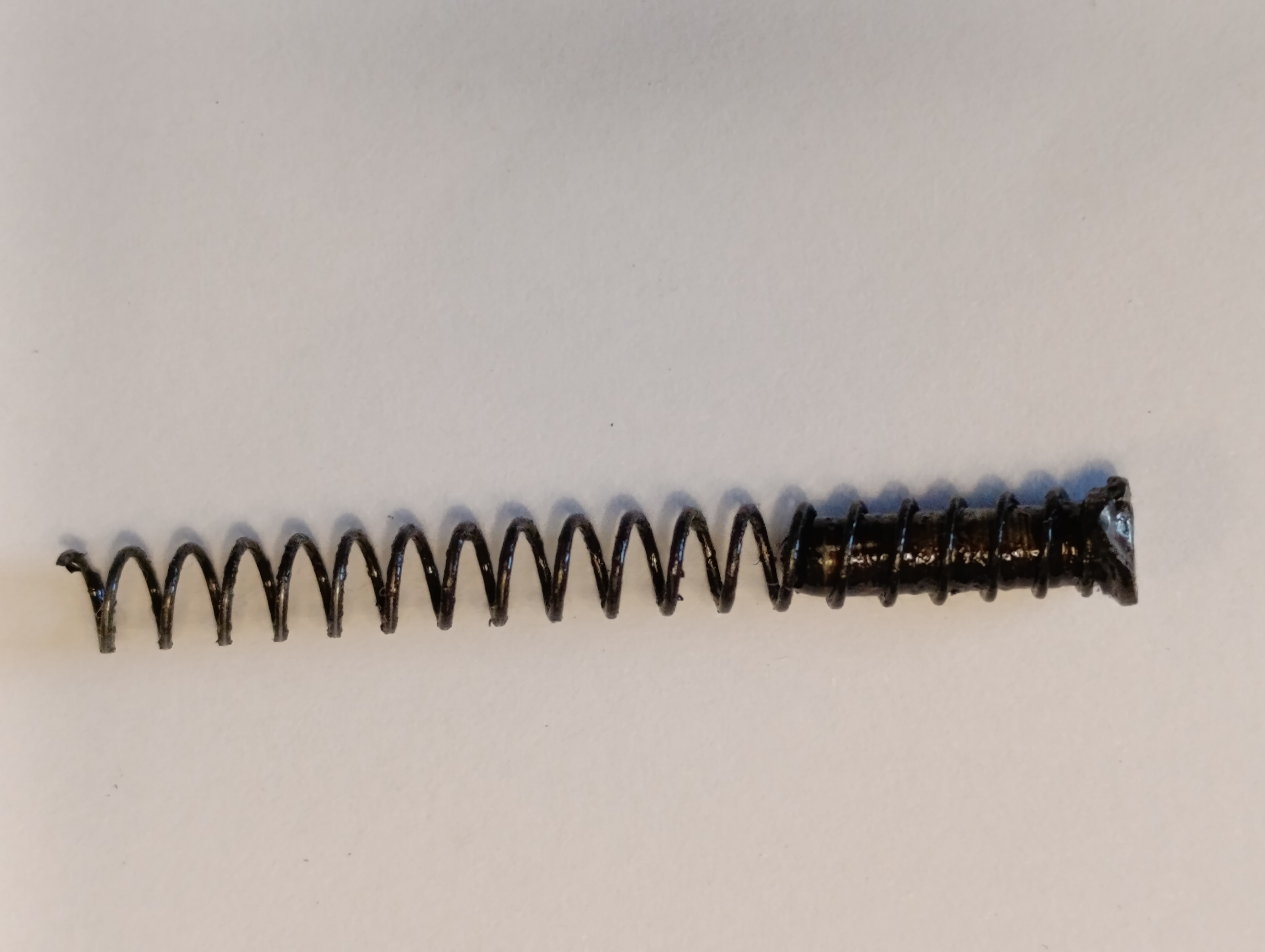 Schlagfeder und Schlagfederführung für Pistole Continental 6,35