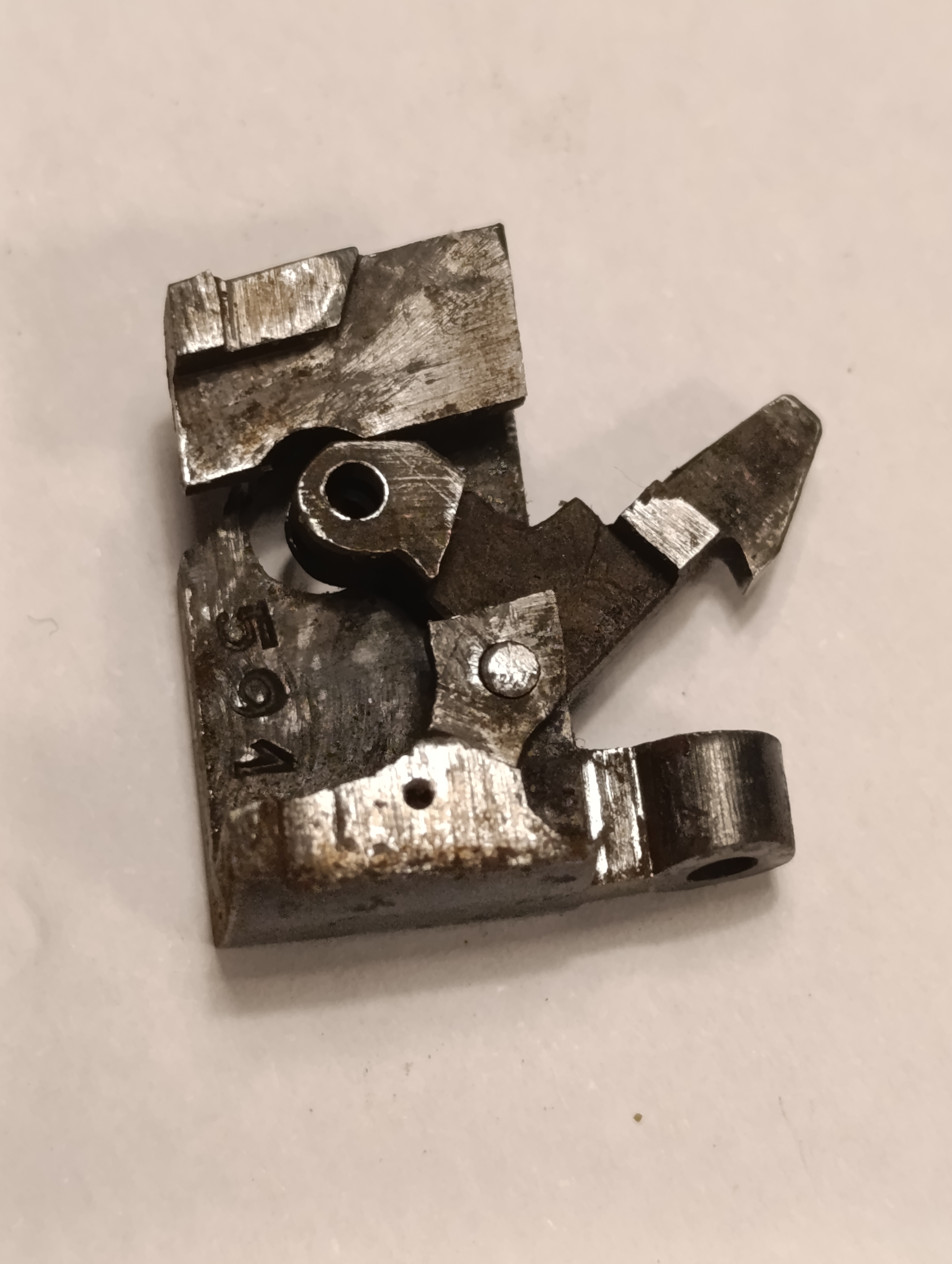 Schloßgehäuse leer + Abzugstollen Teil 1 für Mauser WTP Modell 2 Kal 6,35