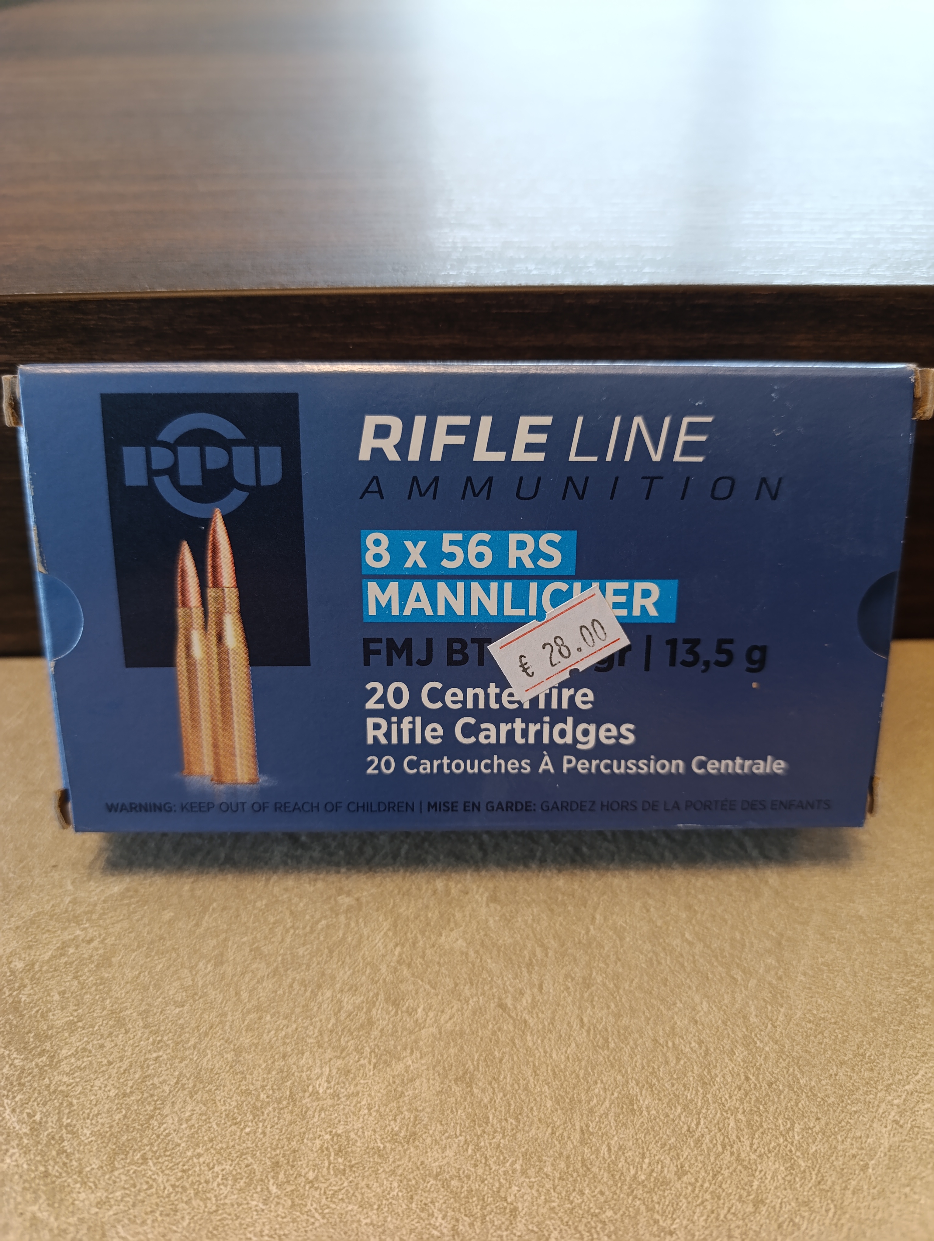 PPU 8x56RS FMJ 208grs 20er PPU 8x56RS FMJ 208grs 20er