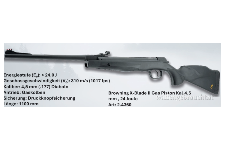 !!AKTION !! Ferderdruck LG Browning X-Blade SET mit Gewehrtasche & ZF